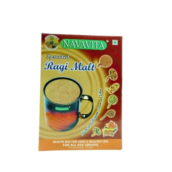 Shop Now-Navavita Sprouted Ragi Malt - Shree Agro Foods - 500g