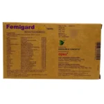 Femigard Gold Tablet (30Tabs) – Green Milk Concepts Back view