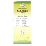 Side View-Acidozen Syrup (200ml) - Zen Labs