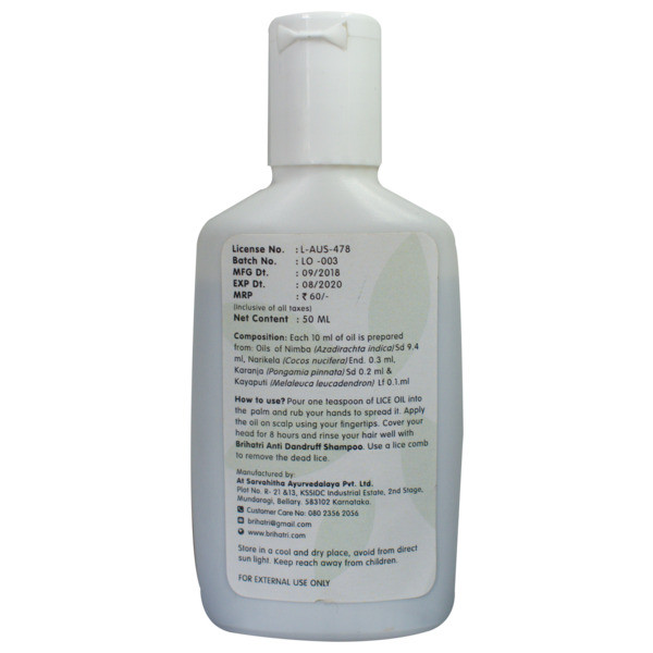 Lice Oil (50ml) Brihatri AyurCentral Online