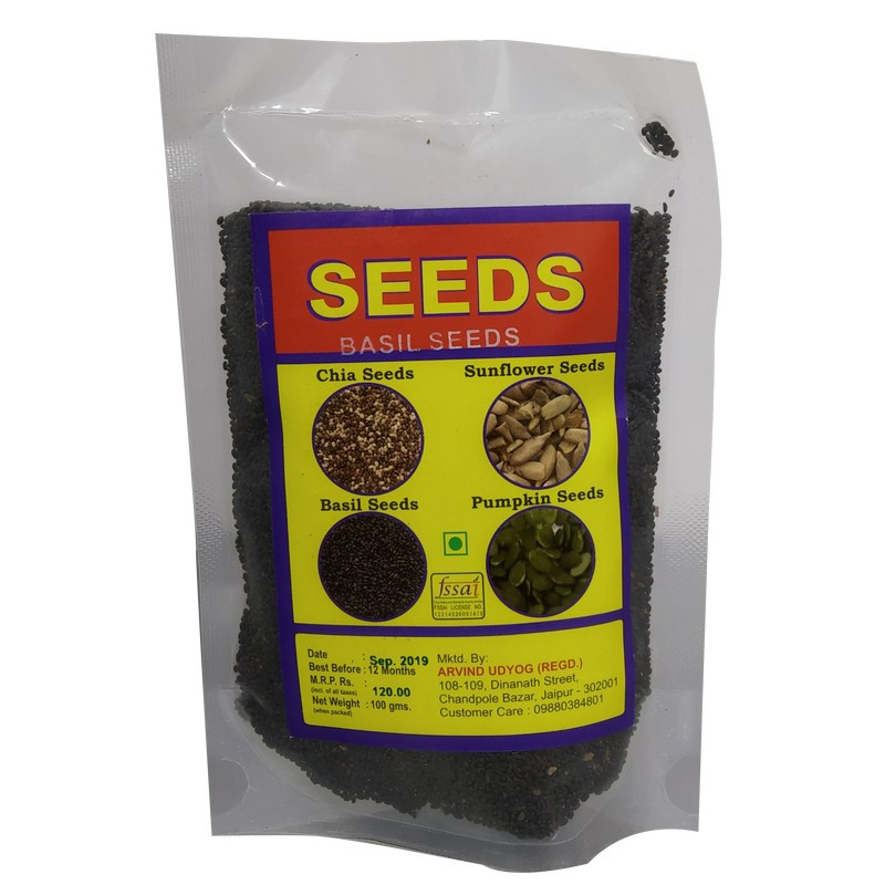 Basil Seeds (100Gm) Arvind Udyog AyurCentral Online