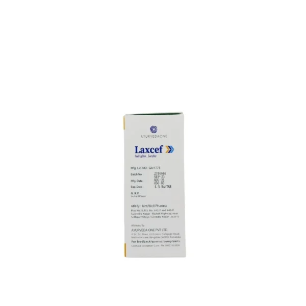 Side View-Laxcef Tabs(10Tabs) - Ayurveda One