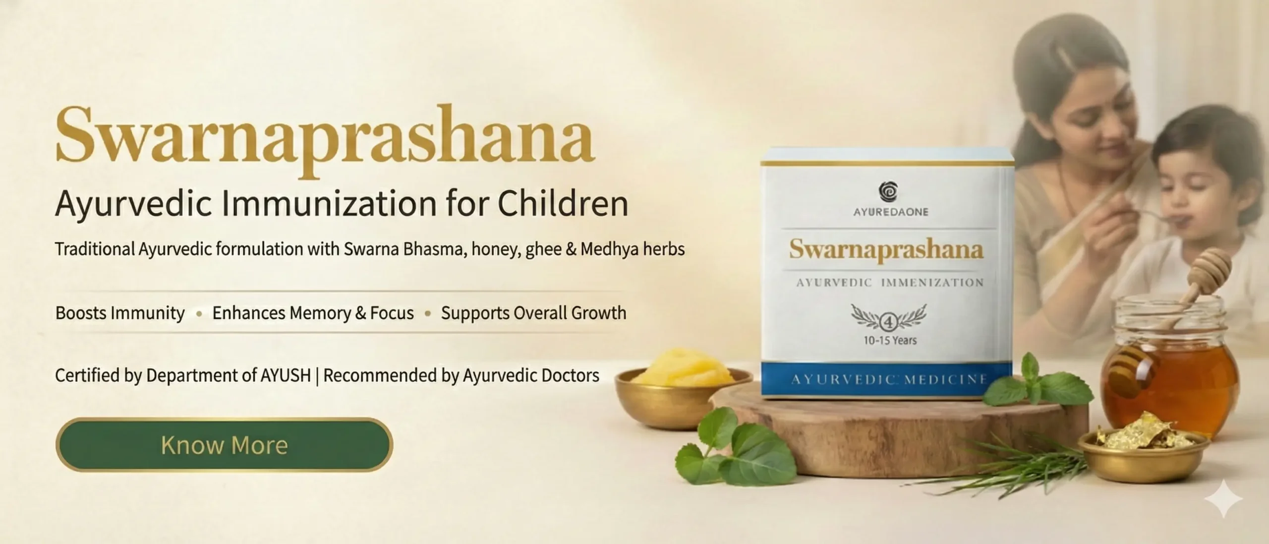 Swarnaprashana
Ayurvedic Immunization for Children