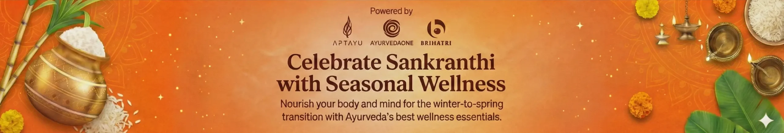 AyurCentral Celebrate Sankranthi with Seasonal Wellness hero banner desktop