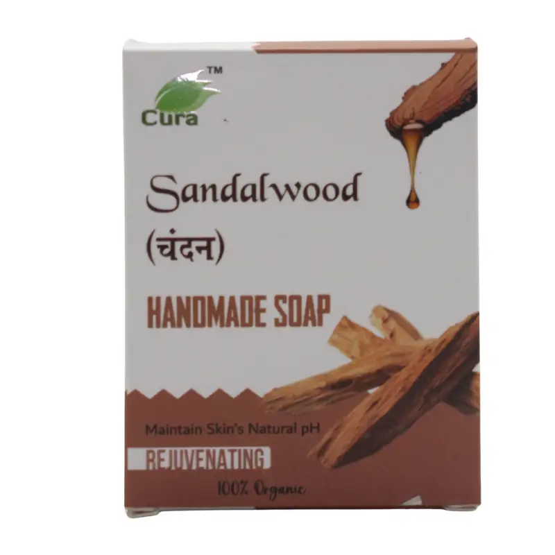 Sandal Wood Handmade Soap 125 Gm - Cura