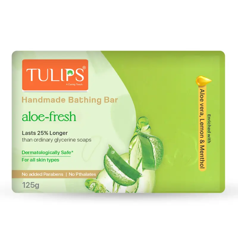 Tulips Aloe-Fresh Handmade Soap 125G-Tulips