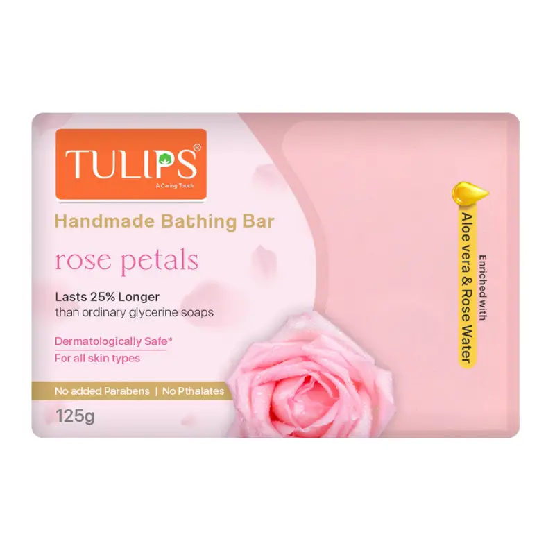 Tulips Rose Petals Handmade Soap 125G-Tulips